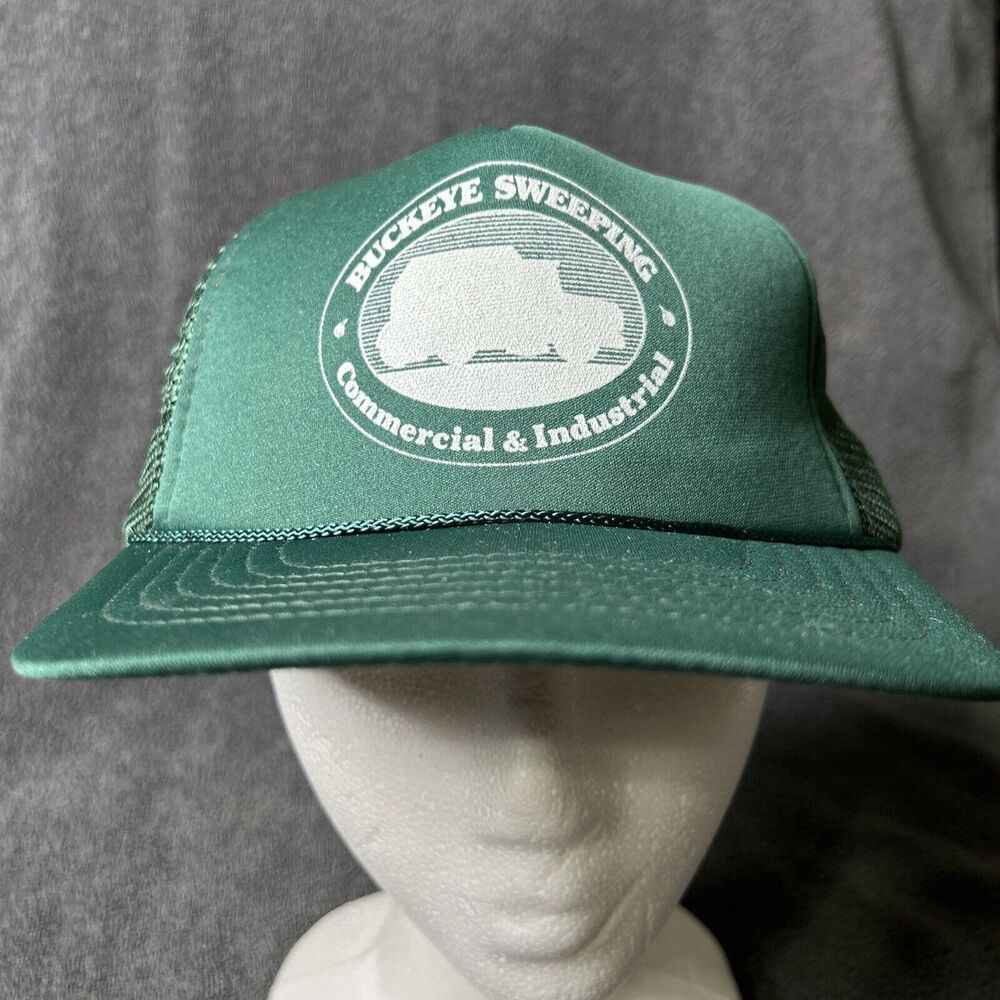 SnapBack Mesh Trucker Hat Buckeye Sweeping Green Adjustable Cap
